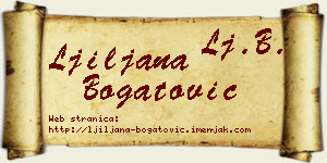 Ljiljana Bogatović vizit kartica
